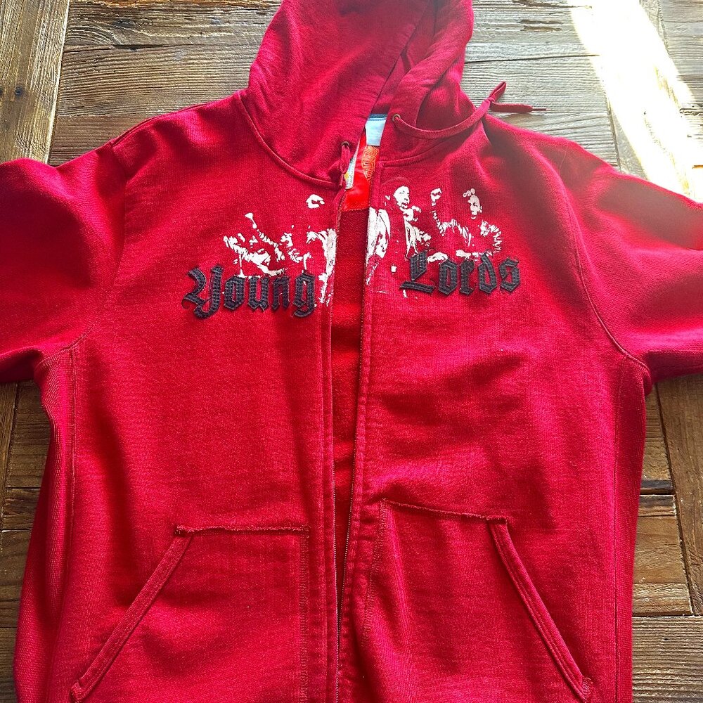 XL Full Zip Red Subscript Younglords Hoodie